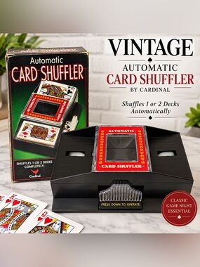 Vintage Cardinal Automatic Card Shuffler 1–2 Decks w/ Original Box